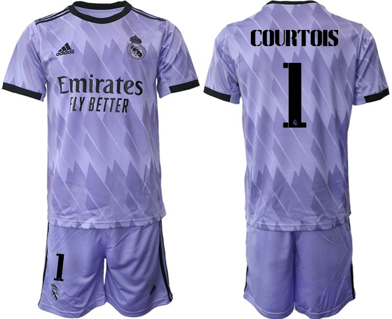 Men 2022-2023 Club Real Madrid away purple #1 Soccer Jersey1